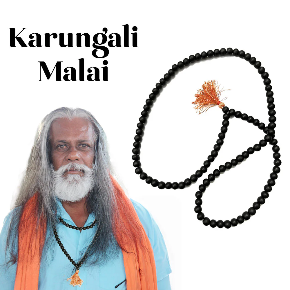 SatyamShivam | Original Karungali Malai - Natural Black Ebony Wood